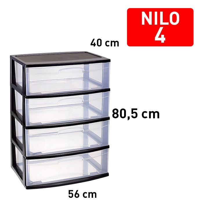 CAJONERA NILO 4 CAJONES NEGRO