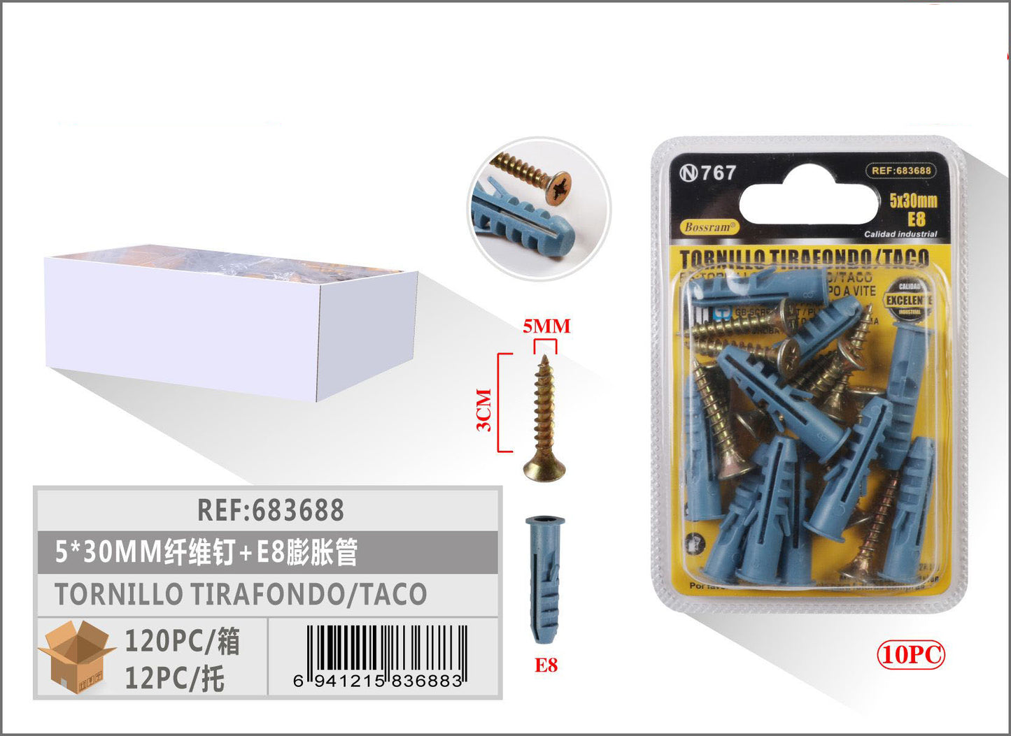 TORNILLO TIRAFONDO/TACO