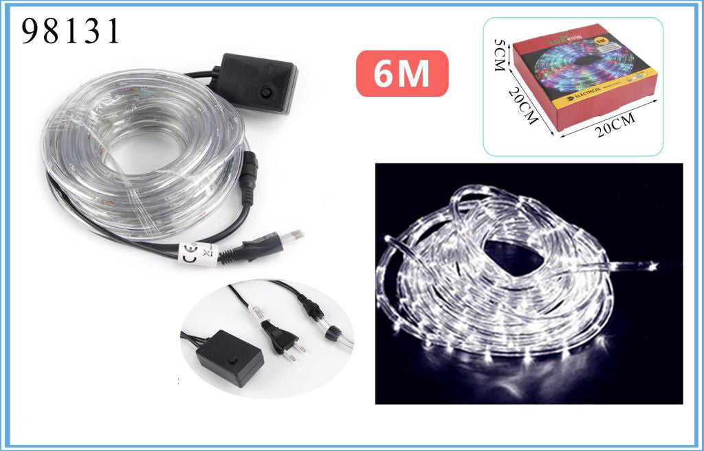 TUBO MIRCO LED 6 METROS BLANCA EXTERIOR