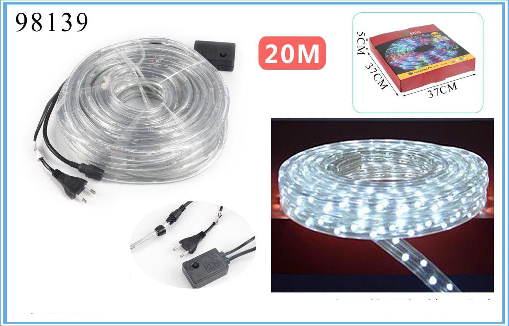 TUBO MIRCO LED 20METROS BLANCA EXTERIOR