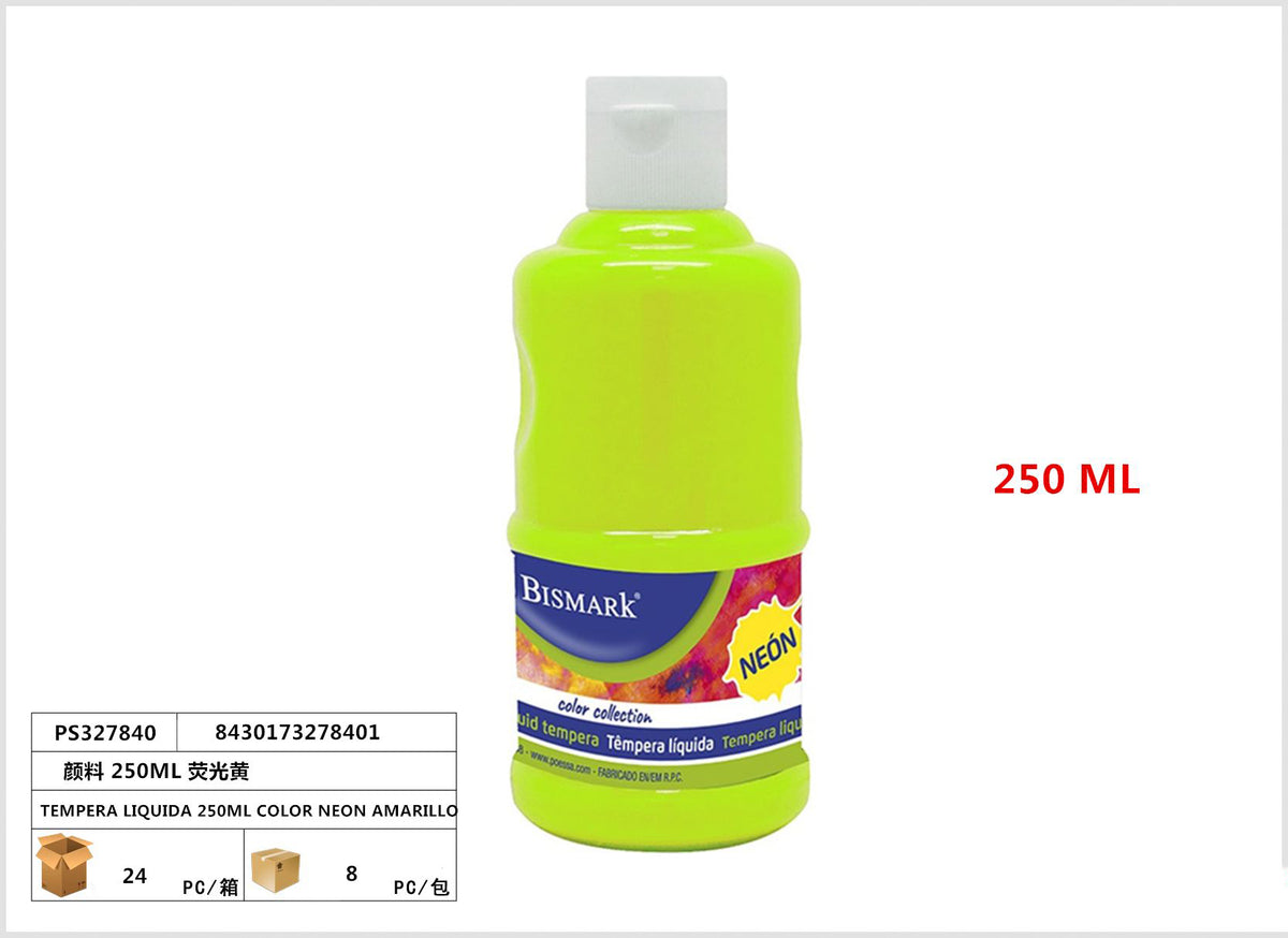 TEMPERA LIQUIDA 250ML COLOR NEON AMARILLO