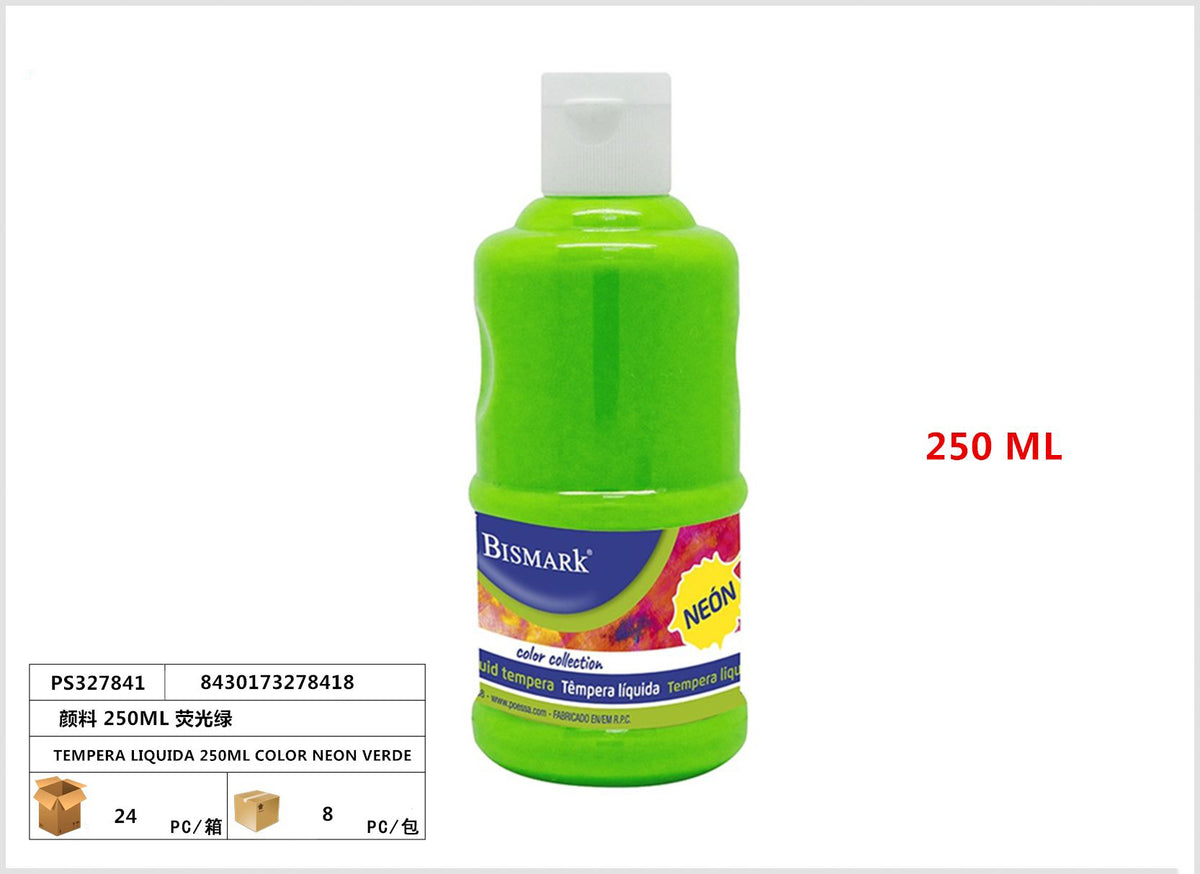 TEMPERA LIQUIDA 250ML COLOR NEON VERDE