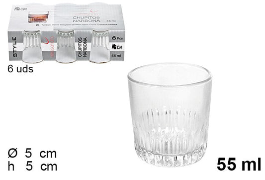 PACK 6 CHUPITOS NARBONA 55ml