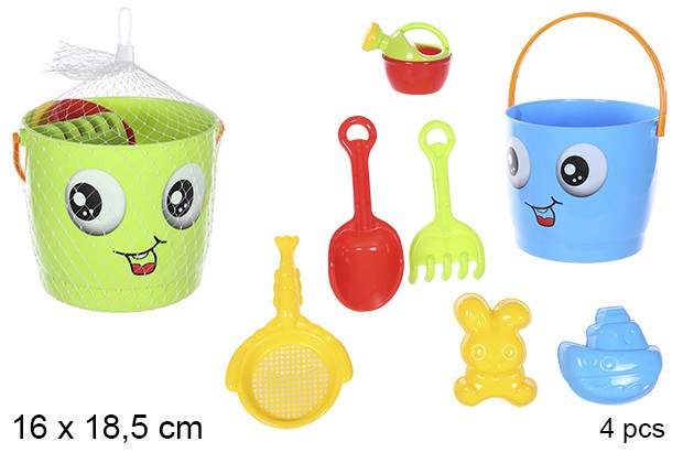CUBO PLAYA DEC.CARA CON 7 ACCESORIOS