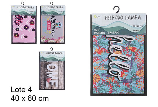 FELPUDO TAMPA SURTIDOS LOTE 4 40x60