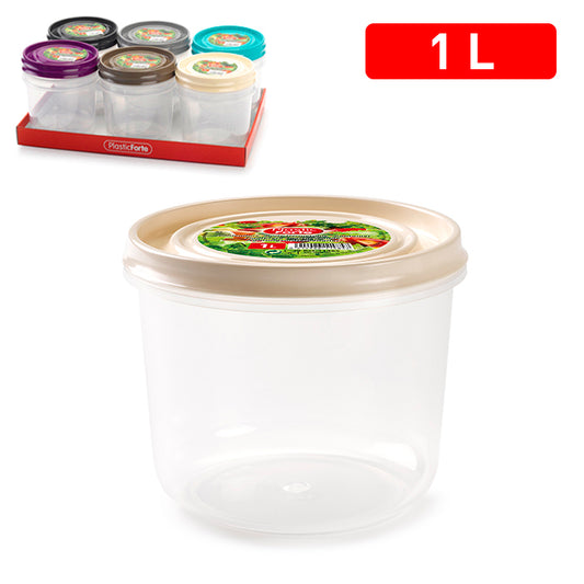 FIAMBRERA HERMETICA REDONDA 1 L SURT ELEGANCE