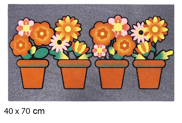 FELPUDO FLOMAT FLORES 40x70cm