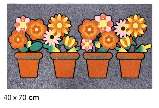 FELPUDO FLOMAT FLORES 40x70cm