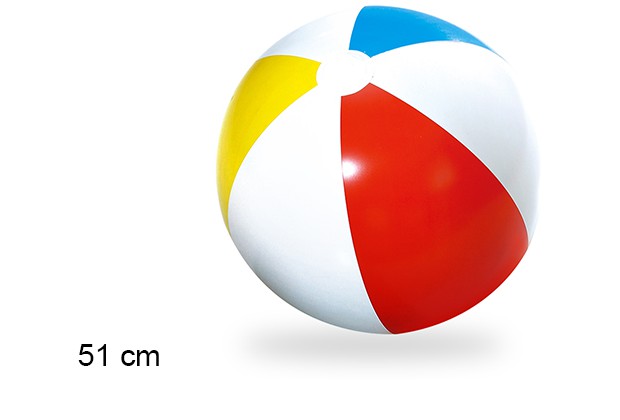 PELOTA PLAYA HINCHABLE COLORES 51cm