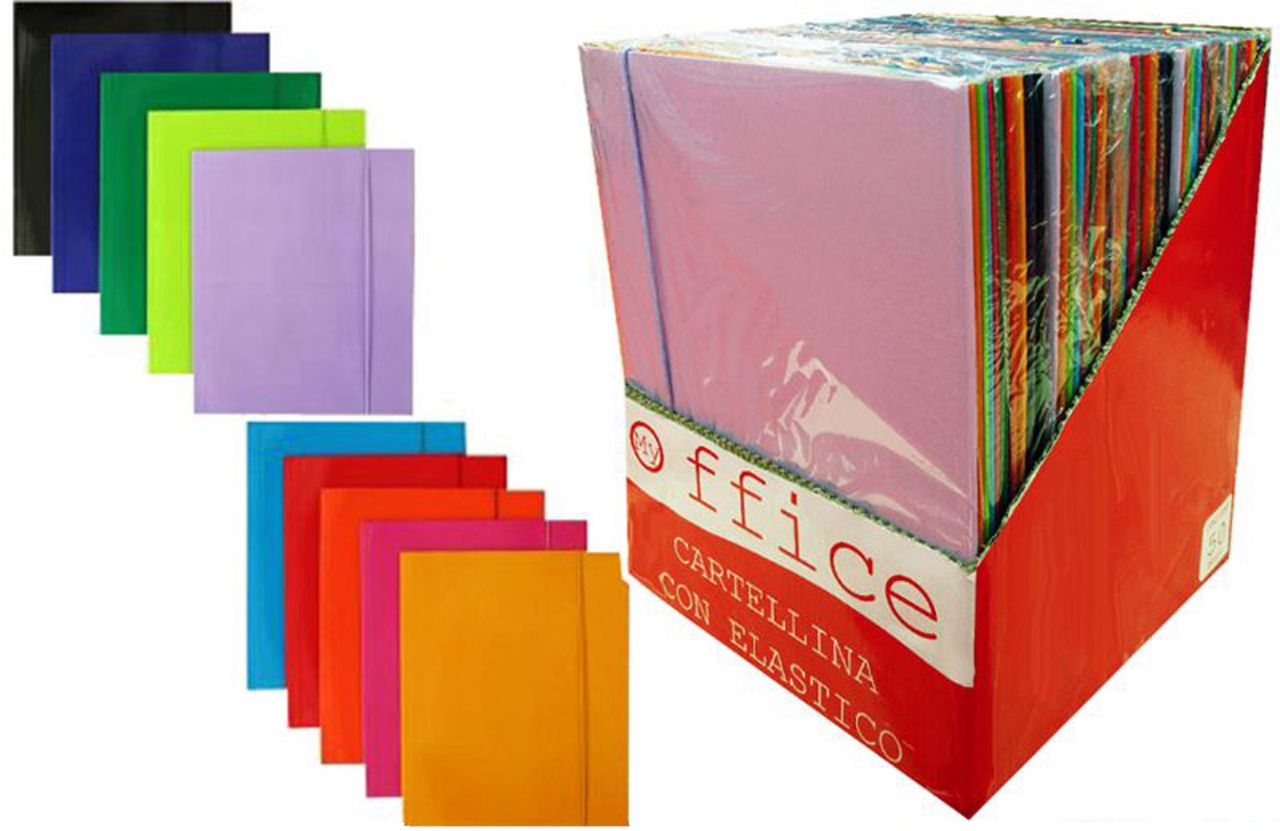 Carpeta con goma elástica en expositor 50 und. 10