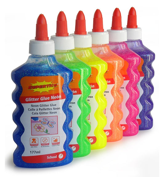 GLITTER GLUE NEON,Bot177ml