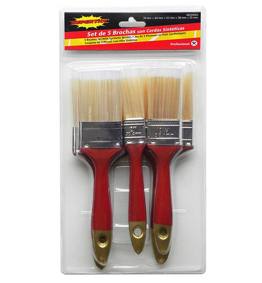 SET BROCHAS CERDAS SINTET,Blist. 5u