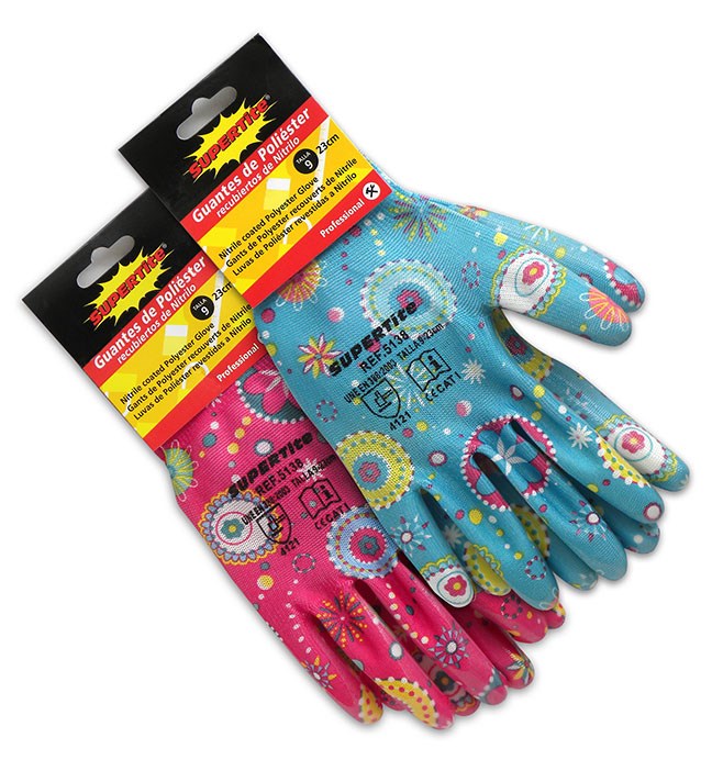 GUANTES POLIE.RECU NITRILO,TallaM