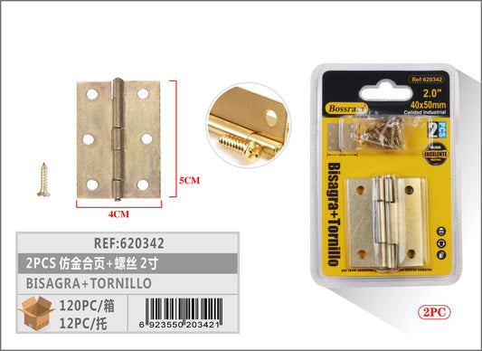 BISAGRA+TORNILLO 2PCS 2"