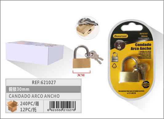 CANDADO ARCO ANCHO 3.0CM