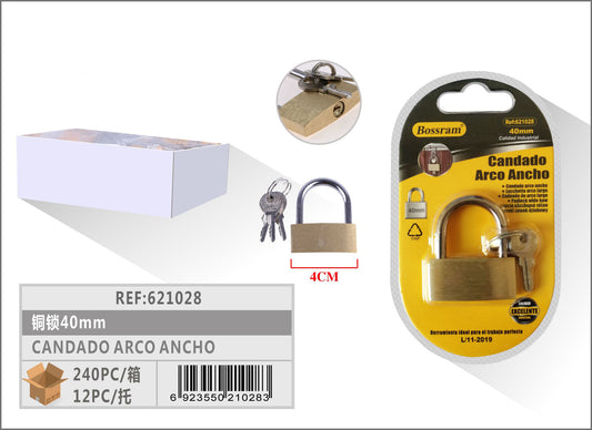 CANDADO ARCO ANCHO 4.0CM