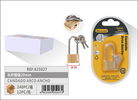CANDADO ARCO ANCHO 20MM