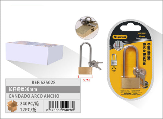 CANDADO ARCO ANCHO 30MM