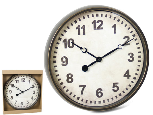 RELOJ PARED YORK 30.5 CM - PLASTICO