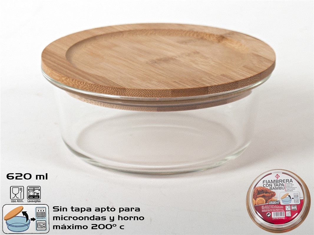 FIAMBRERA C/BAMBU RDA 15CM 620ML