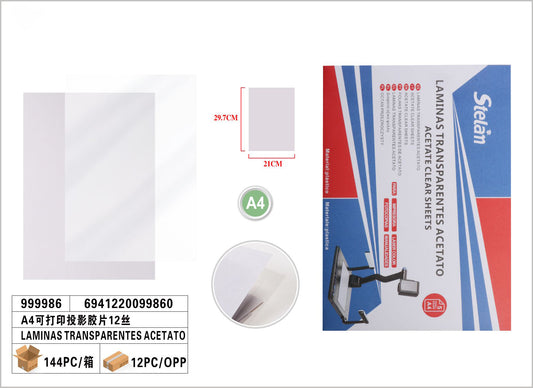 LAMINAS TRANSPARENTES DE ACETATO