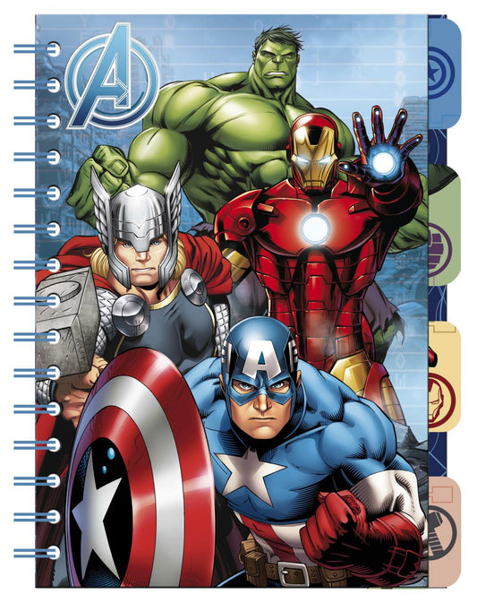 Libreta A5 marcadores Avengers