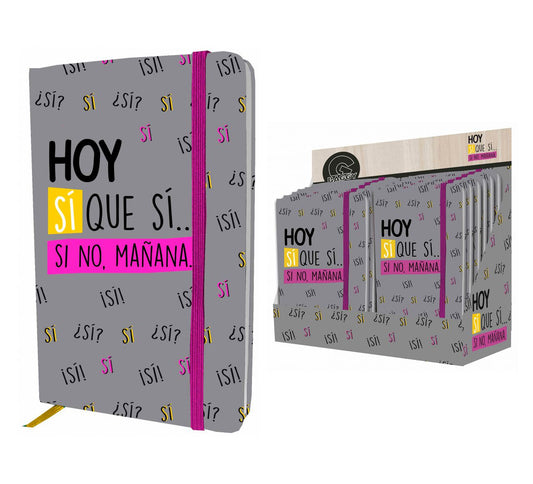 Cuaderno viaje A7 con elástico 12pzs.en exp Baggy