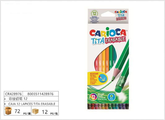 C 12 LAPICES TITA ERASABLE