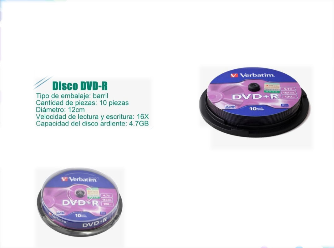 VERBATIM DISCO DVD+R  10