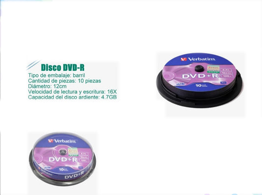 VERBATIM DISCO DVD+R  10