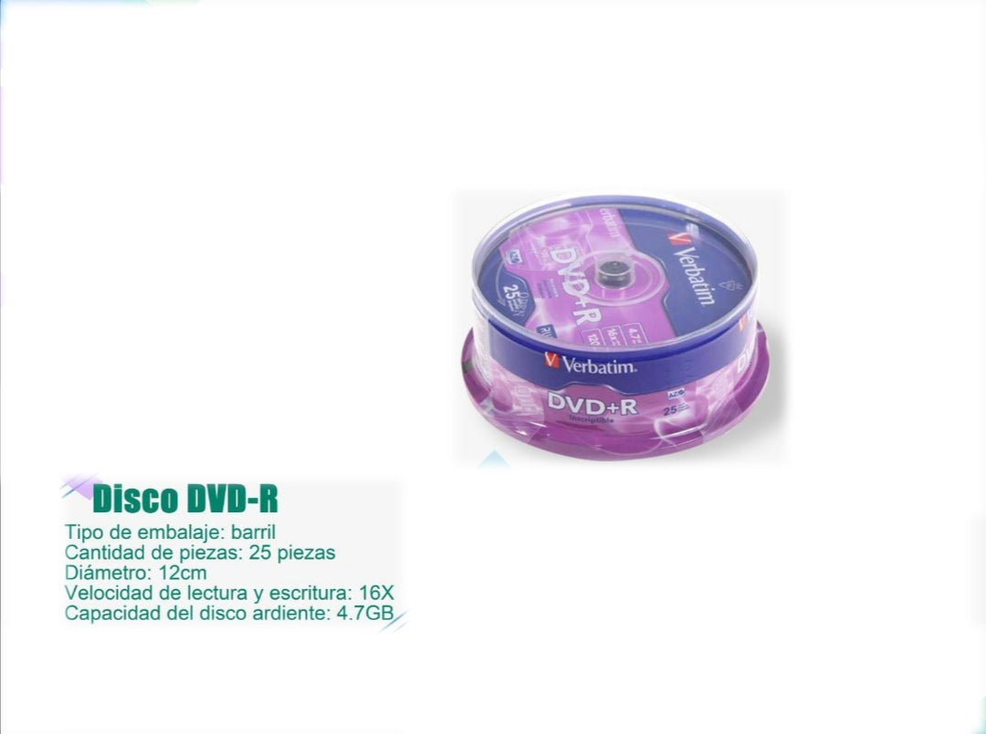 VERBATIM DISCO DVD+R  25
