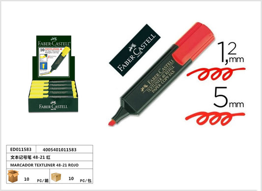 MARCADOR TEXTLINER 48-21 ROJO