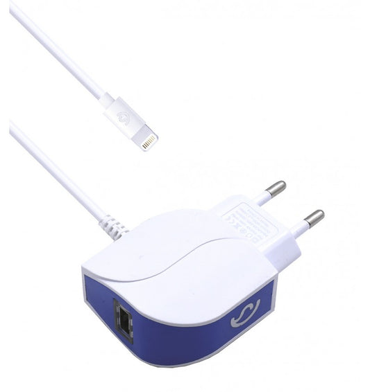 Cargador de Cable Lightning IPHONE + 1 entrada USB extra 2.1A