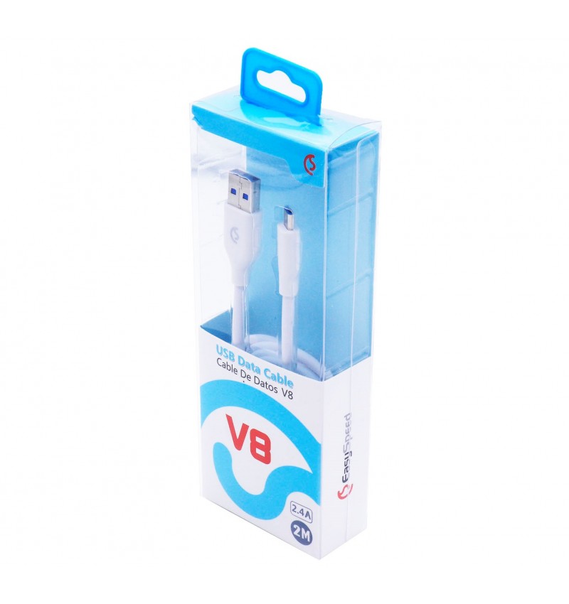 Cable USB para Micro USB 2M 2.4A V8