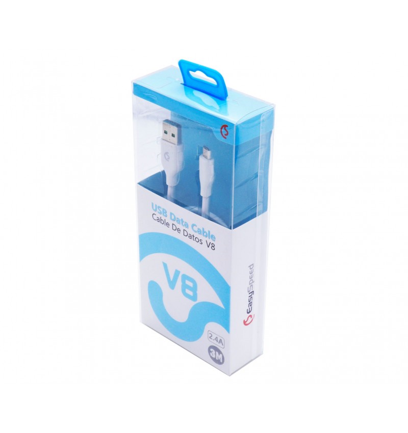 Cable USB para Micro USB 3M 2.4A V8