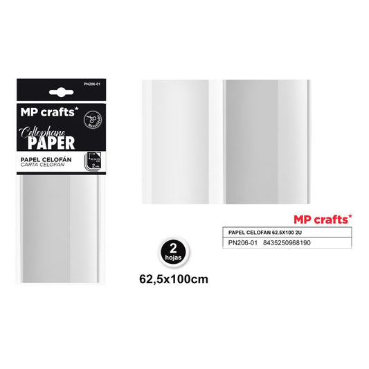 PAPEL CELOFAN 62.5X100 2U   7 COLORES