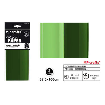 PAPEL CELOFAN 62.5X100 2U   7 COLORES