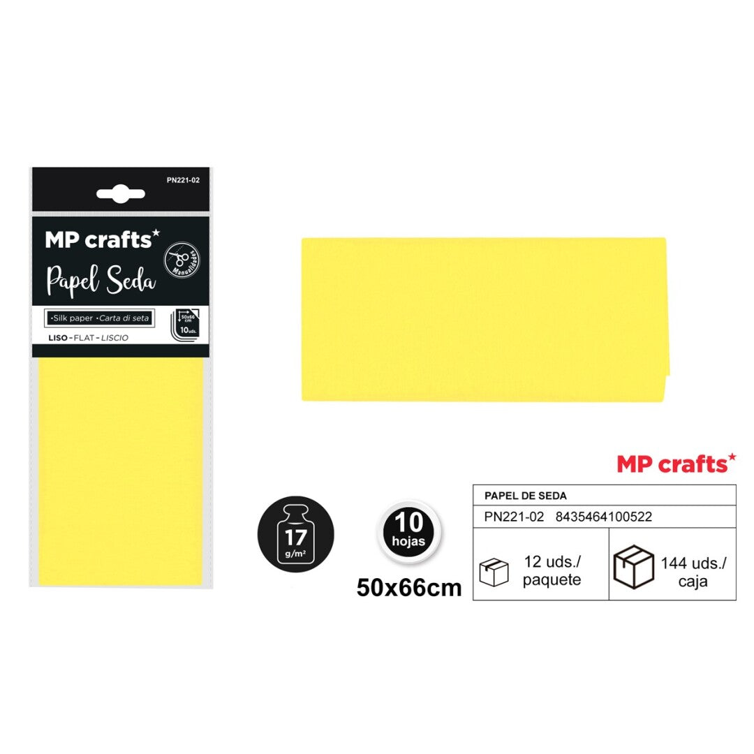PAPEL SEDA SURTIDO 50X66CM 10 HOJAS ( 23 COLORES )