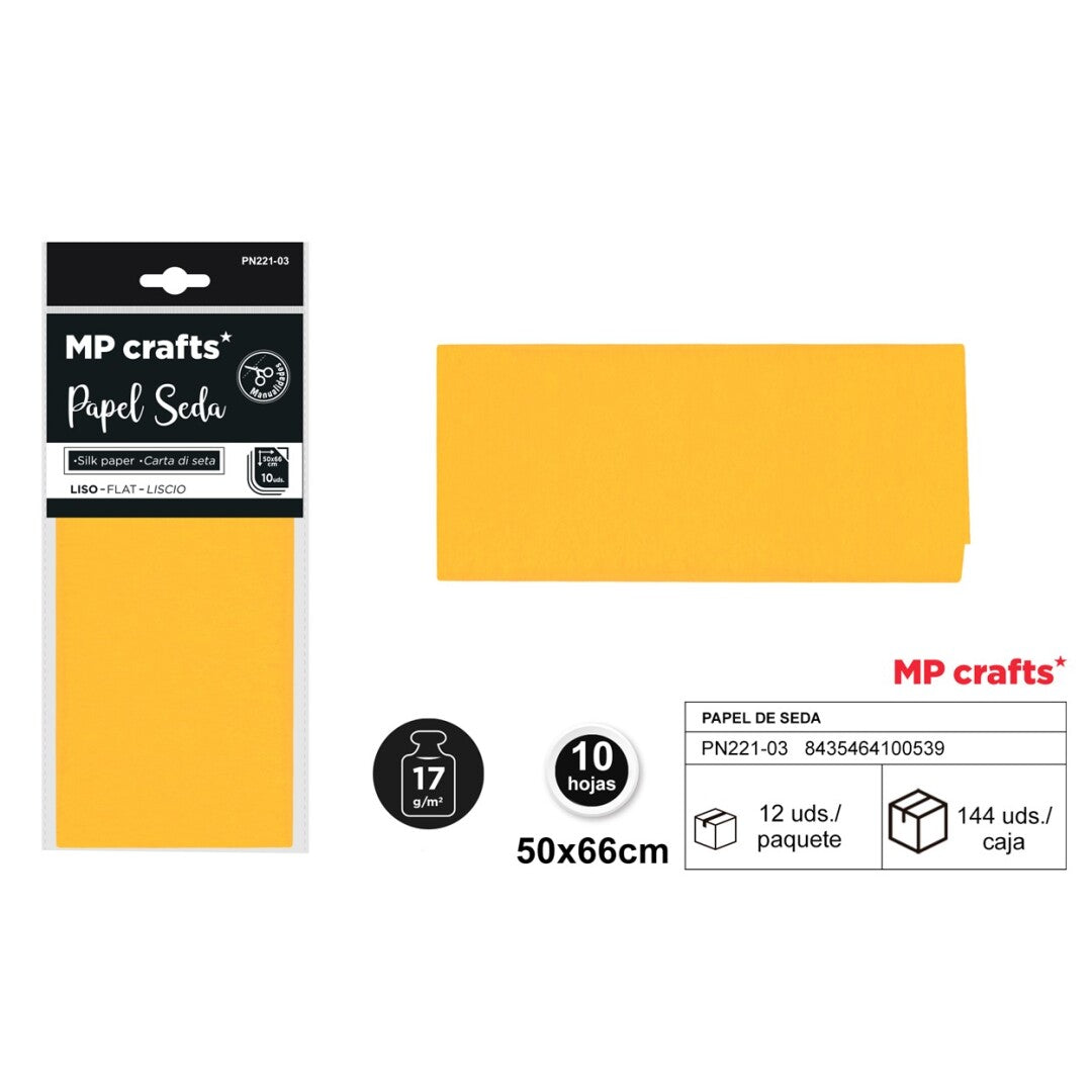 PAPEL SEDA SURTIDO 50X66CM 10 HOJAS ( 23 COLORES )