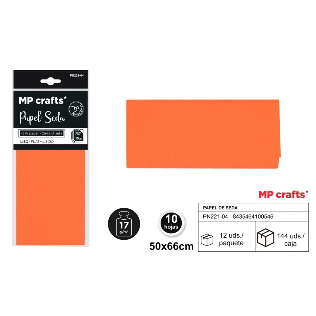 PAPEL SEDA SURTIDO 50X66CM 10 HOJAS ( 23 COLORES )