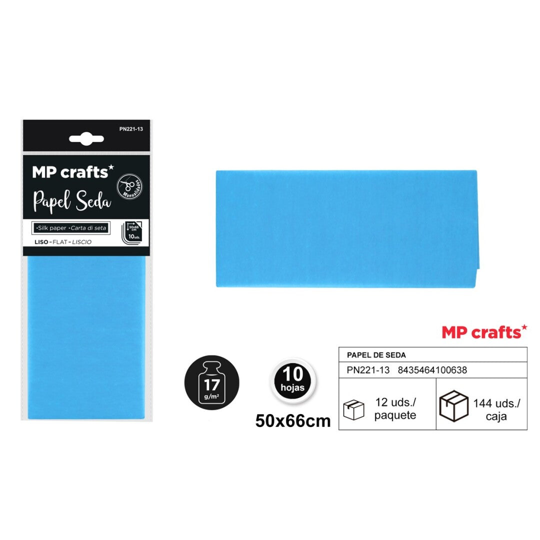 PAPEL SEDA SURTIDO 50X66CM 10 HOJAS ( 23 COLORES )