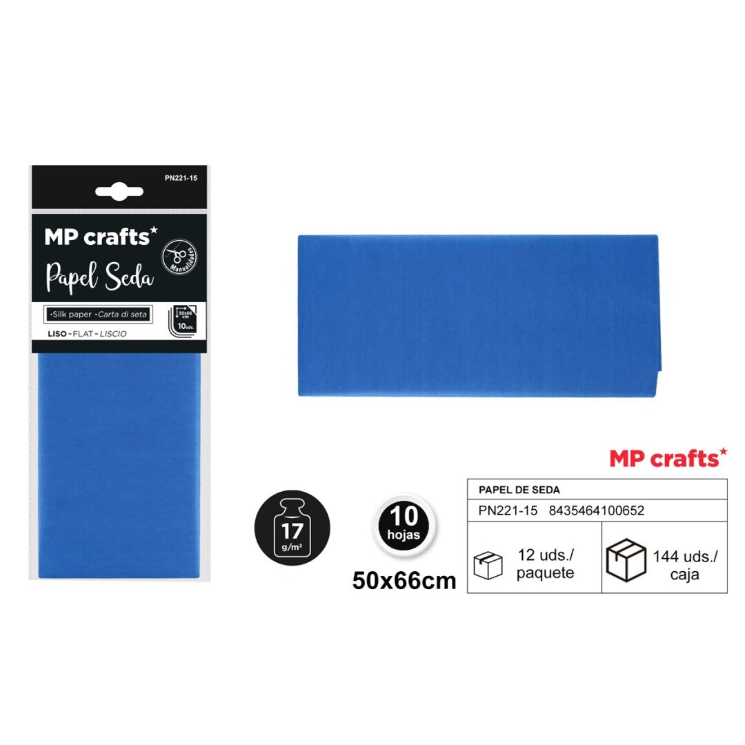 PAPEL SEDA SURTIDO 50X66CM 10 HOJAS ( 23 COLORES )