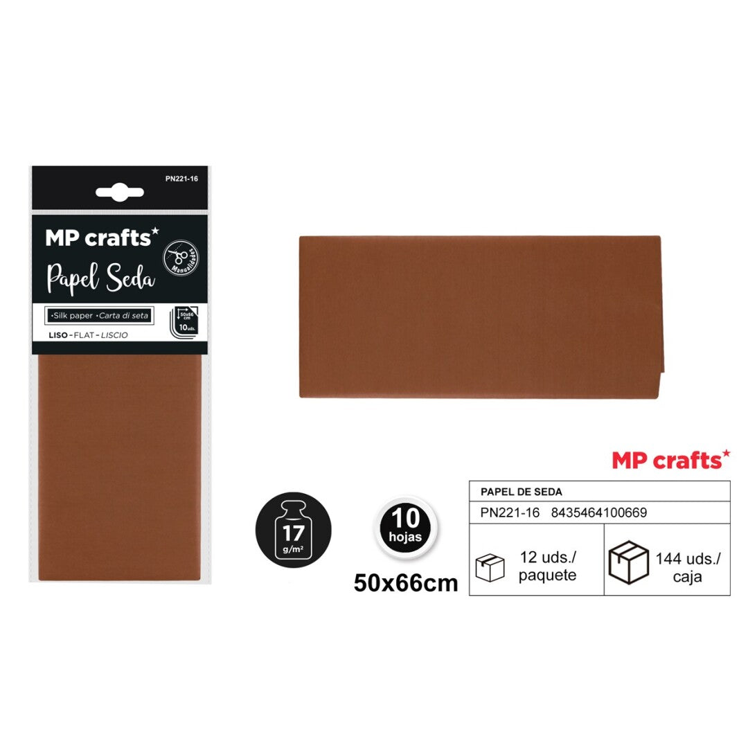 PAPEL SEDA SURTIDO 50X66CM 10 HOJAS ( 23 COLORES )