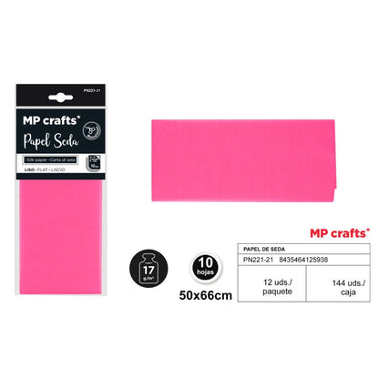 PAPEL SEDA SURTIDO 50X66CM 10 HOJAS ( 23 COLORES )
