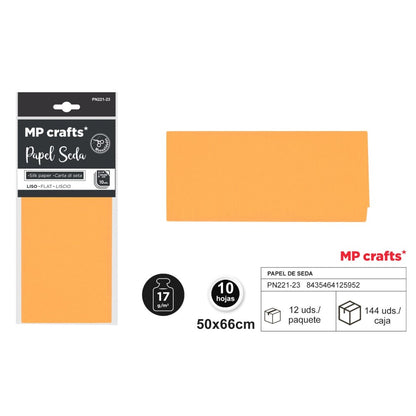 PAPEL SEDA SURTIDO 50X66CM 10 HOJAS ( 23 COLORES )