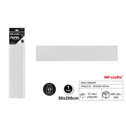 PAPEL CRESPON 50X200 22 COLORES