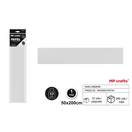 PAPEL CRESPON 50X200 22 COLORES