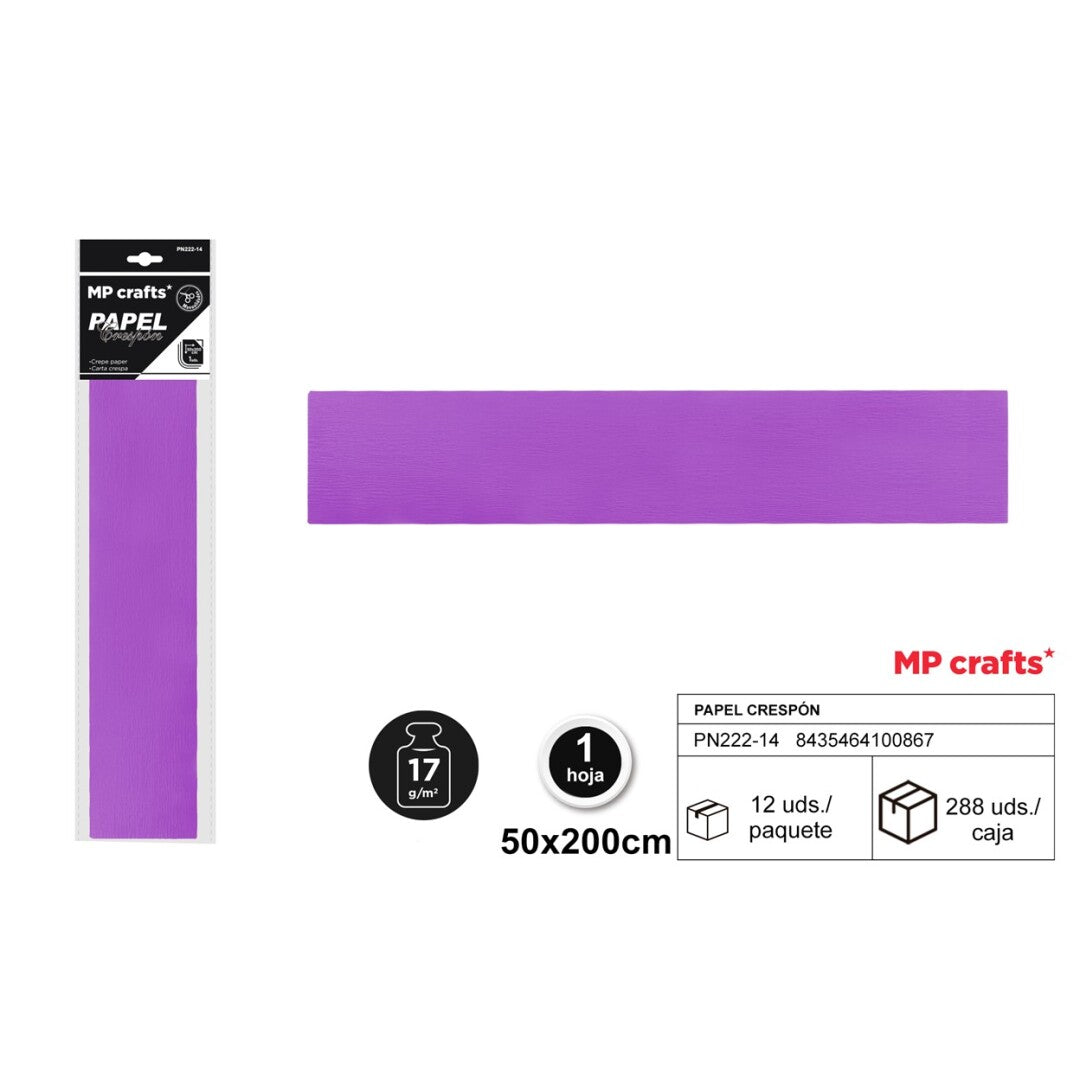 PAPEL CRESPON 50X200 22 COLORES