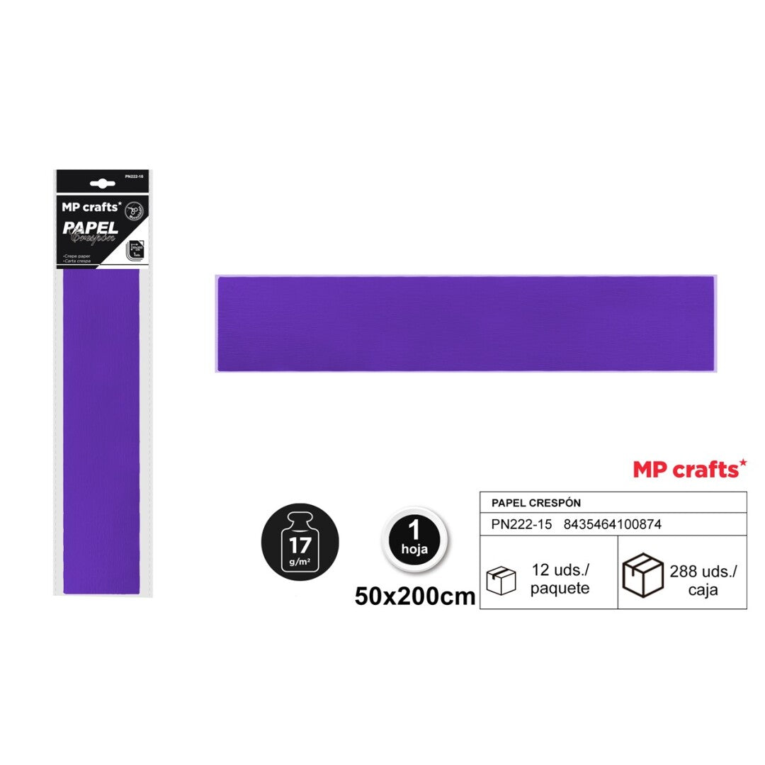 PAPEL CRESPON 50X200 22 COLORES
