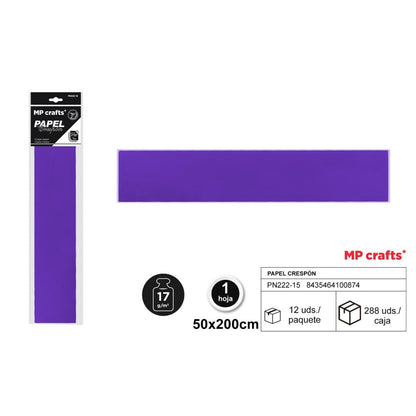 PAPEL CRESPON 50X200 22 COLORES